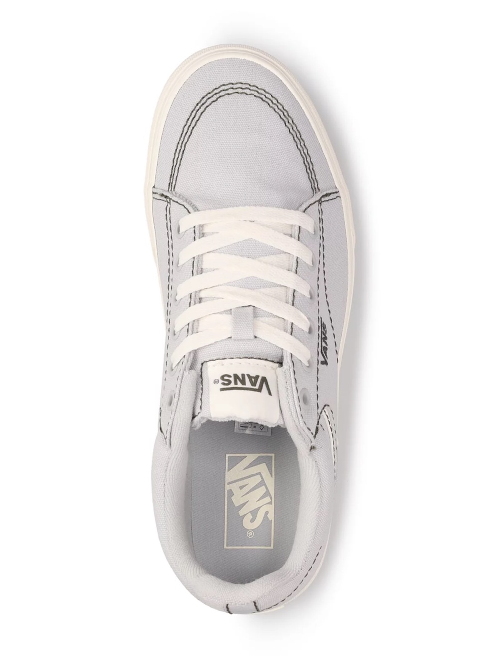 Men’s Vans Low-Top Canvas Sneakers in Light Gray and White size 10 - Picture 2 of 5